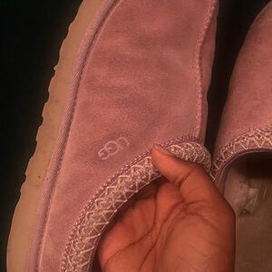 UGG Light Pink Suede Slip-Ons